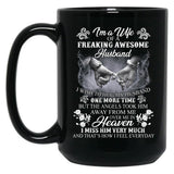 I'M A Wife Of A Freaking Awesome Husband Awesome Proud Love Funny Vintage Black Coffee Mug
