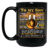 I'M Always Right There In Your Heart Black Coffee Mug