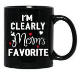 I'M Clearly Mom'S Favorite Favorite Child And Favorite Son Black Coffee Mug - Black