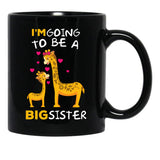 I'M Going To Be A Big Sister Black Coffee Mug - Black