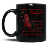 I'M Not A Widow I Am A Husband My Wife Awaits Me On The Other Side Missing Wife In Heaven Guardian Angel Always Loved (1) Black Coffee Mug