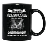 I'M Not A Widower Beautiful Wife With Wings Eternal Love Gift Black Coffee Mug - Black