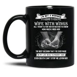 I'M Not A Widower Beautiful Wife With Wings Eternal Love Gift Black Coffee Mug