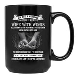 I'M Not A Widower Beautiful Wife With Wings Eternal Love Gift Black Coffee Mug - Black