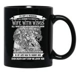 I'M Not A Widower I'M A Husband To Beautiful Wife With Wings Black Coffee Mug - Black