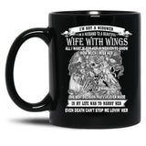I'M Not A Widower I'M A Husband To Beautiful Wife With Wings Black Coffee Mug