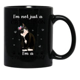 I'M Not Just A Cat Person I'M A Tuxedo Mommy Black Coffee Mug - Black