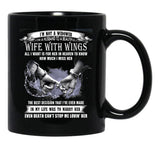 I'M Not Widower I'M A Husband To A Wife With Wings  Black Coffee Mug - Black