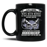 I'M Not Widower I'M A Husband To A Wife With Wings  Black Coffee Mug
