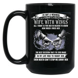 I'M Not Widower I'M A Husband To A Wife With Wings  Black Coffee Mug