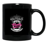 I'M Proud Of My Mom Black Coffee Mug - Black
