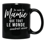 I'M The Granny Everyone Would Like To Have Grandma Humorous Gift Black Coffee Mug - Black