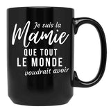 I'M The Granny Everyone Would Like To Have Grandma Humorous Gift Black Coffee Mug - Black