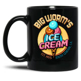 Ice Cream Enak Black Coffee Mug