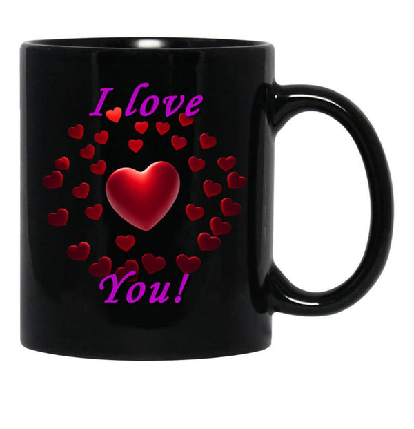 Ich Liebe Dich Black Coffee Mug - Black