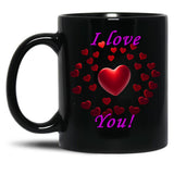 Ich Liebe Dich Black Coffee Mug