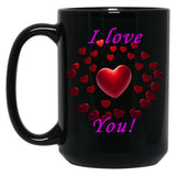 Ich Liebe Dich Black Coffee Mug