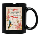 If I Had A Flower For Every Time I Thought Of You Black Coffee Mug - Black