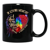 In Loving Memory I Miss You Black Coffee Mug - Black