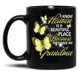 In Memory Of My Grandma Guardian Angel Wings Hoodie Black Coffee Mug