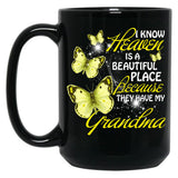 In Memory Of My Grandma Guardian Angel Wings Hoodie Black Coffee Mug