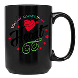 In My Heart Black Coffee Mug - Black