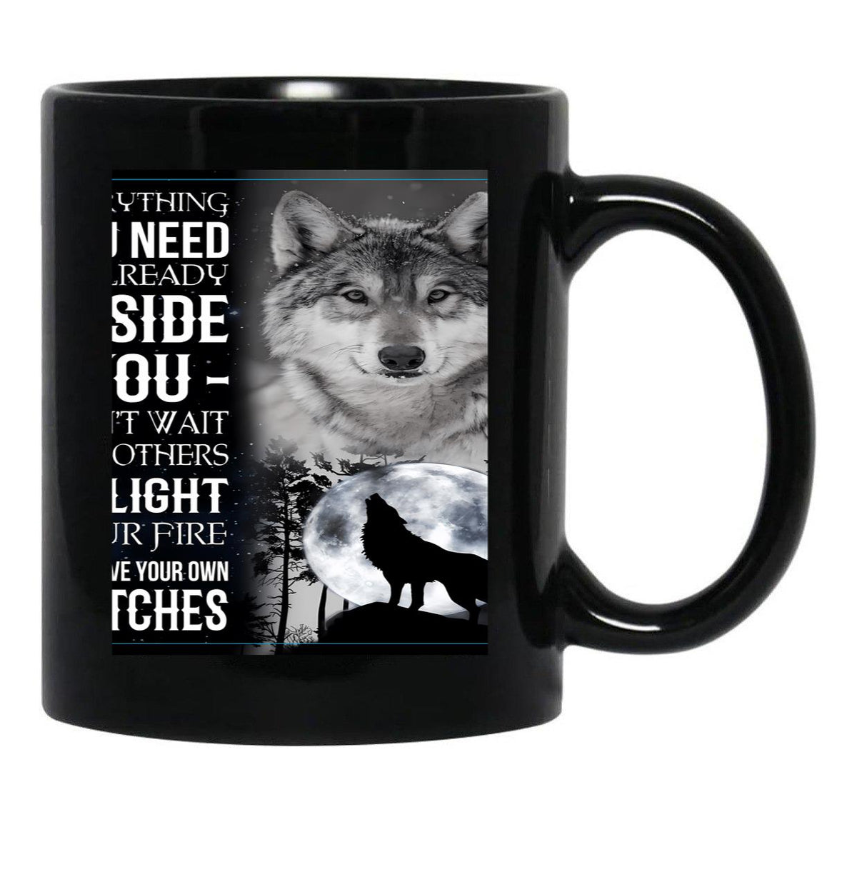 Insede You Black Coffee Mug - Black