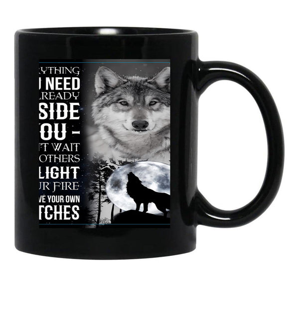 Insede You Black Coffee Mug - Black