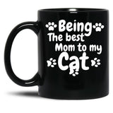 International Cat Day Cat Mom Cat Lover TMug Black Coffee Mug
