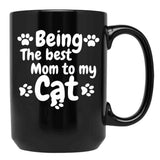 International Cat Day Cat Mom Cat Lover TMug Black Coffee Mug - Black