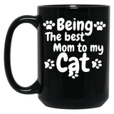 International Cat Day Cat Mom Cat Lover TMug Black Coffee Mug
