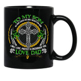 Irish Dad And Son Black Coffee Mug - Black