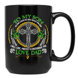 Irish Dad And Son Black Coffee Mug - Black