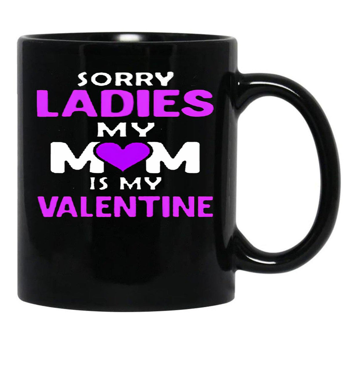 Is My Valentine Black Coffee Mug - Black