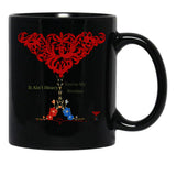It Ain'T Heavy-You'Re My Brother- Delicate Florals By Prishea (1) Black Coffee Mug - Black
