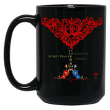 It Ain'T Heavy-You'Re My Brother- Delicate Florals By Prishea (1) Black Coffee Mug