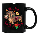 It'S My Mother'S Day Dachshund Dog Black Coffee Mug - Black