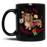 It'S My Mother'S Day Dachshund Dog Black Coffee Mug