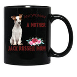 Jack Russell Mom Black Coffee Mug - Black