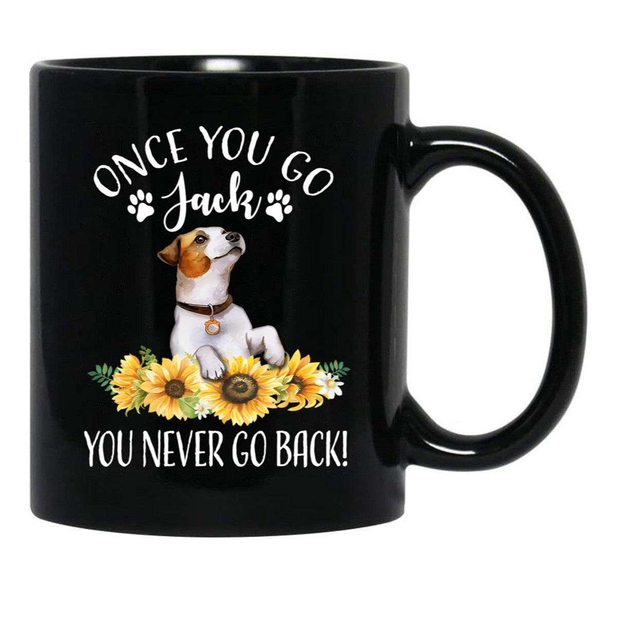 Jack Russell Black Coffee Mug - Black