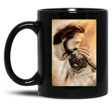 Jesus Wit Pug Dog - Pug Dog Lover Black Coffee Mug