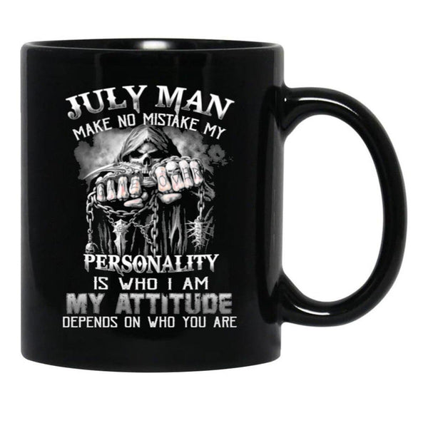 July Man No Mistake Black Coffee Mug - Black